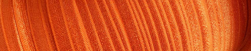 Solid Fold Over Elastic - Oranges