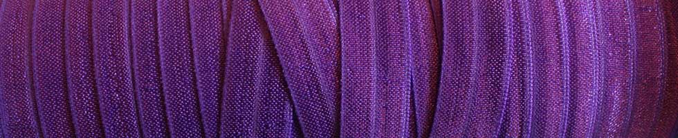 Solid Fold Over Elastic - Purples