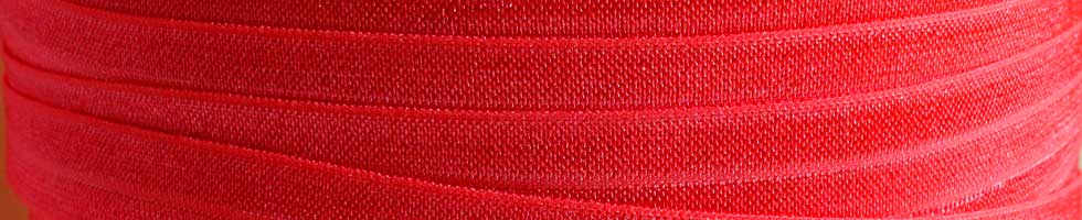 Solid Fold Over Elastic - Reds
